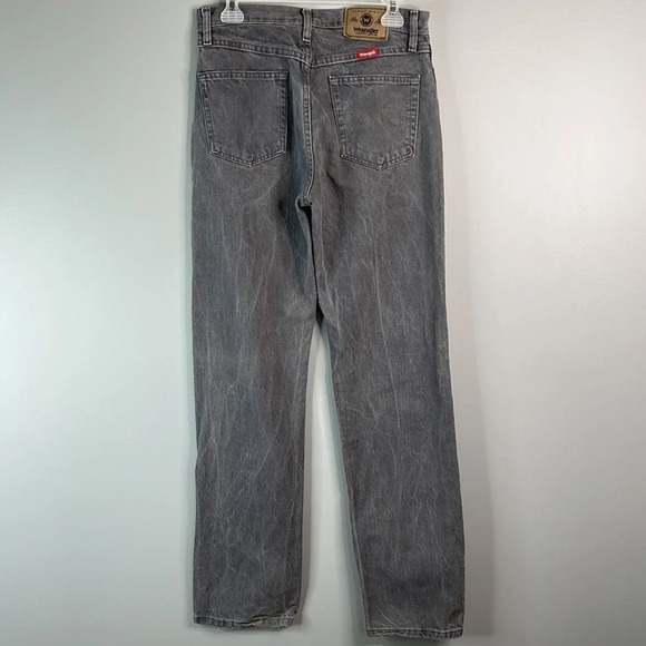 VINTAGE WRANGLER Grey Wash High Waisted Straight Leg Jeans Denim 5 pocket 30 - Picture 6 of 10